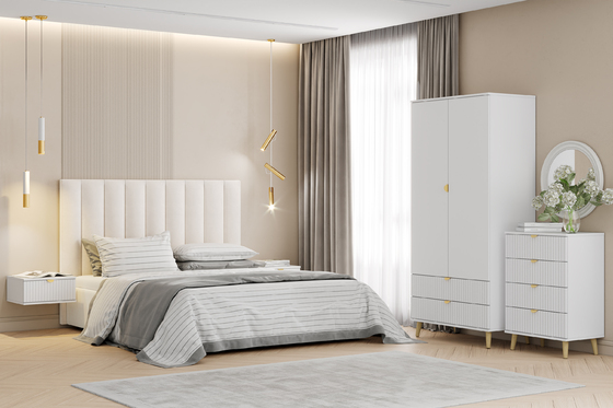 Спальня Дакота композиция 2 меренга, белый, без кровати