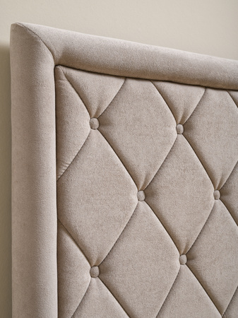 Кровать Марион 180 велюр OCEAN 005 темно-бежевый с ортопедическим основанием и подъемным механизмом (спальное место 180 х 200)