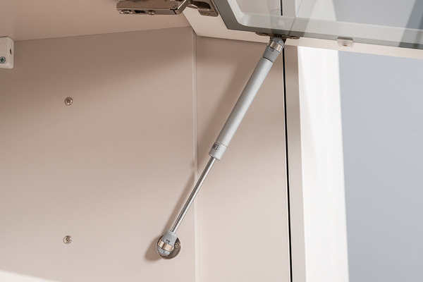 Гостиная Ричфорд композиция 2 с карнизами, кашемир 5981 BS, моно керамика D166-2 ПВХ, белый PE шагрень (собирается на любую сторону)