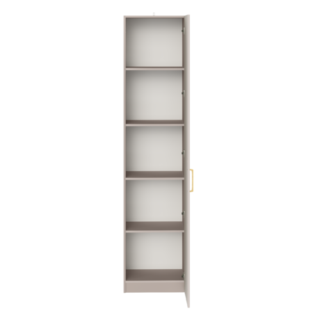 Гостиная Ричфорд композиция 2 с карнизами, кашемир 5981 BS, моно керамика D166-2 ПВХ, белый PE шагрень (собирается на любую сторону)