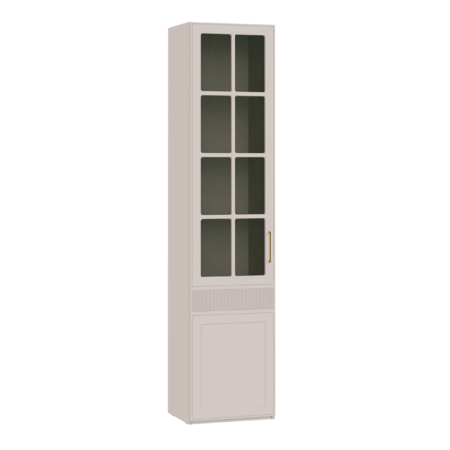 Шкаф-витрина Ричфорд 16.396 кашемир 5981 BS, моно керамика D166-2 ПВХ (собирается на любую сторону)